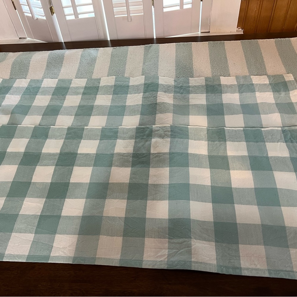 Two Valances and Rug Set